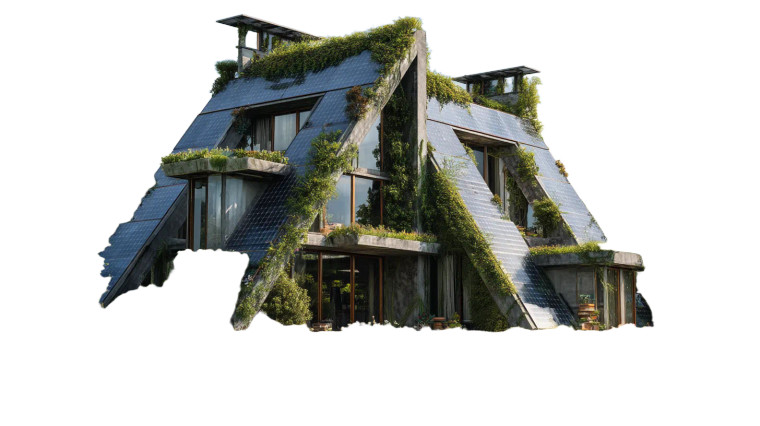 Eco-Friendly Futuristic Home Vinyl Car Decal Sticker – Waterproof & UV-Resistant 8"
