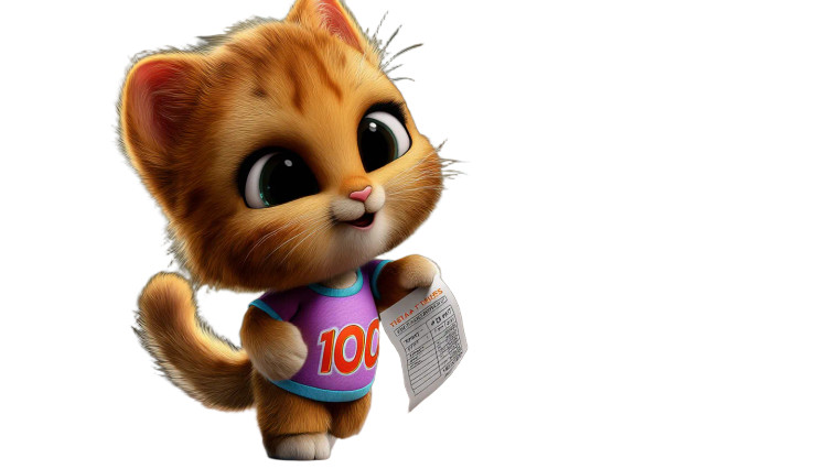 Happy Kitten Celebrating Vinyl Car Decal Sticker – Waterproof & UV-Resistant 8"