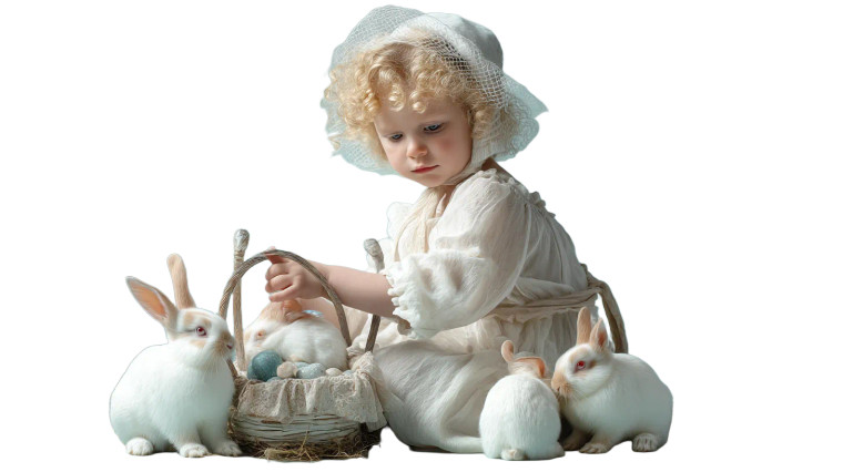 Easter Bunny Girl V3 Vinyl Car Decal Sticker – Waterproof & UV-Resistant 8"