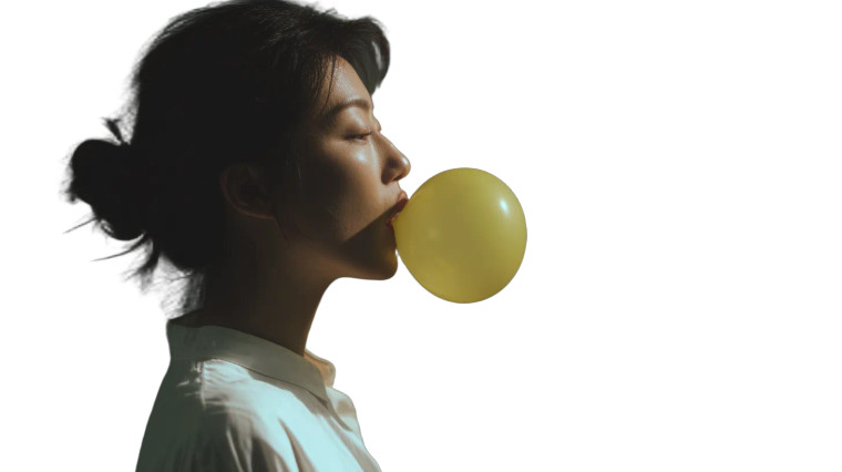 Woman With Balloon V2 Vinyl Car Decal Sticker – Waterproof & UV-Resistant 8"