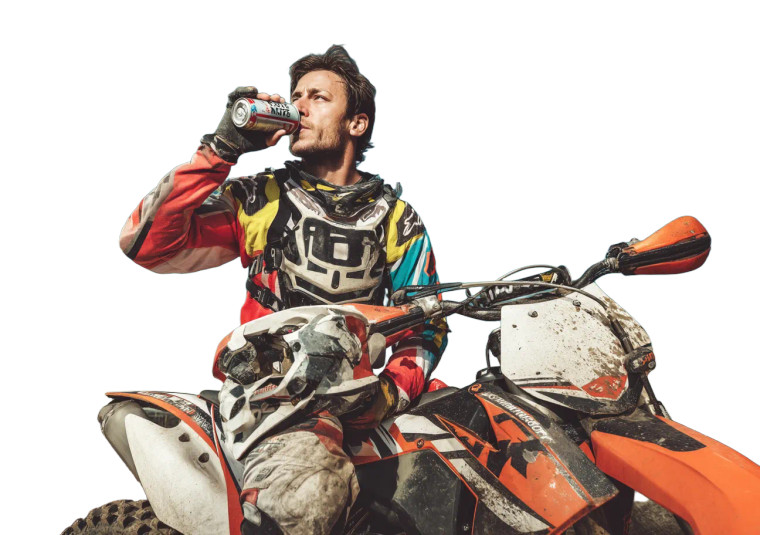 Muddy Motocross Rider Vinyl Car Decal Sticker – Waterproof & UV-Resistant 8"