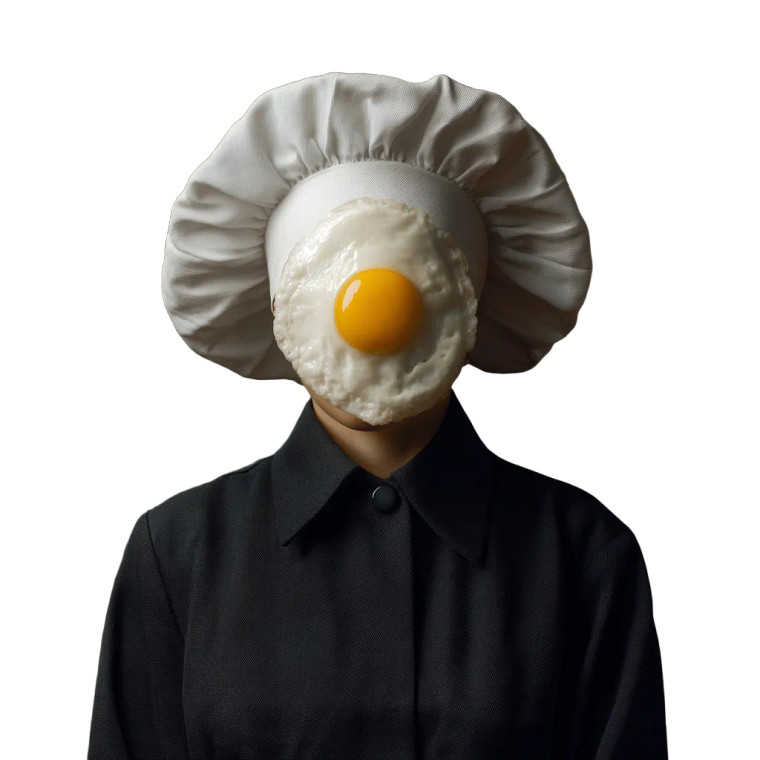 Fried Egg Vinyl Car Decal Sticker – Waterproof & UV-Resistant 8"