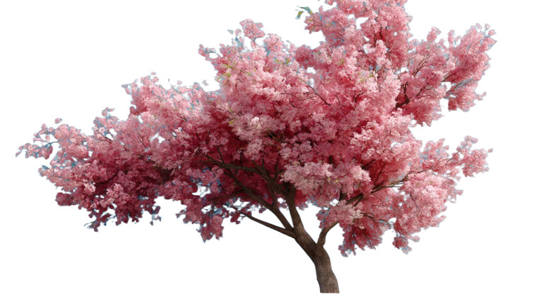 Pink Cherry Blossom Vinyl Car Decal Sticker – Waterproof & UV-Resistant 8"