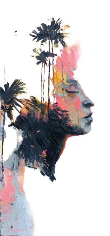 Abstract Female Figure Vinyl Car Decal Sticker – Waterproof & UV-Resistant 8"