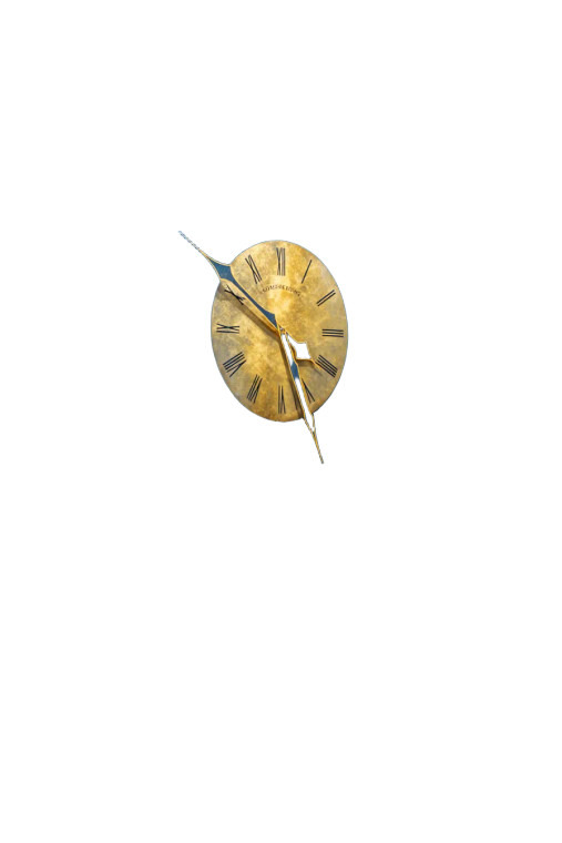 Golden Clock Reflection Vinyl Car Decal Sticker – Waterproof & UV-Resistant 8"