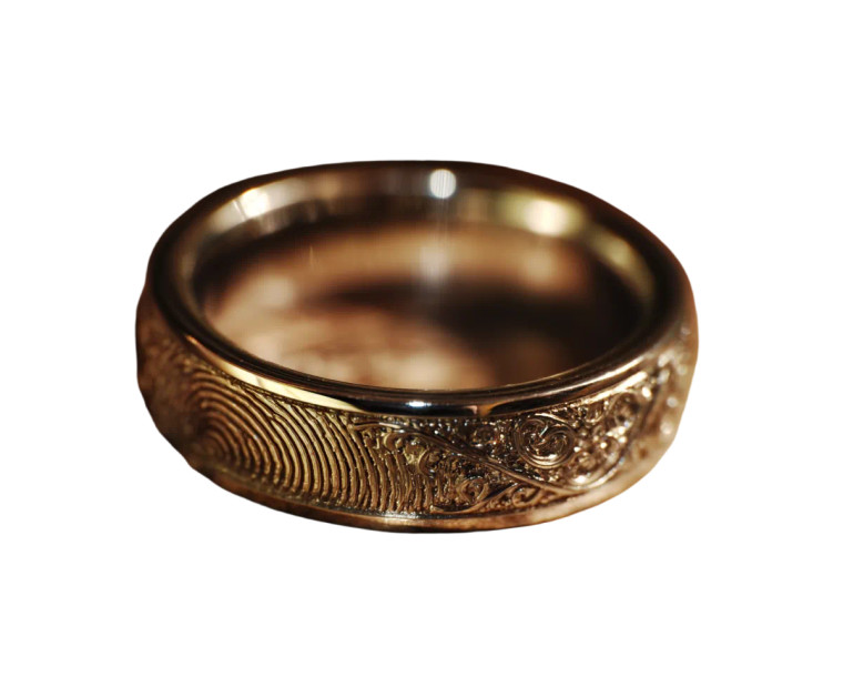 Ornate Wedding Ring Vinyl Car Decal Sticker – Waterproof & UV-Resistant 8"