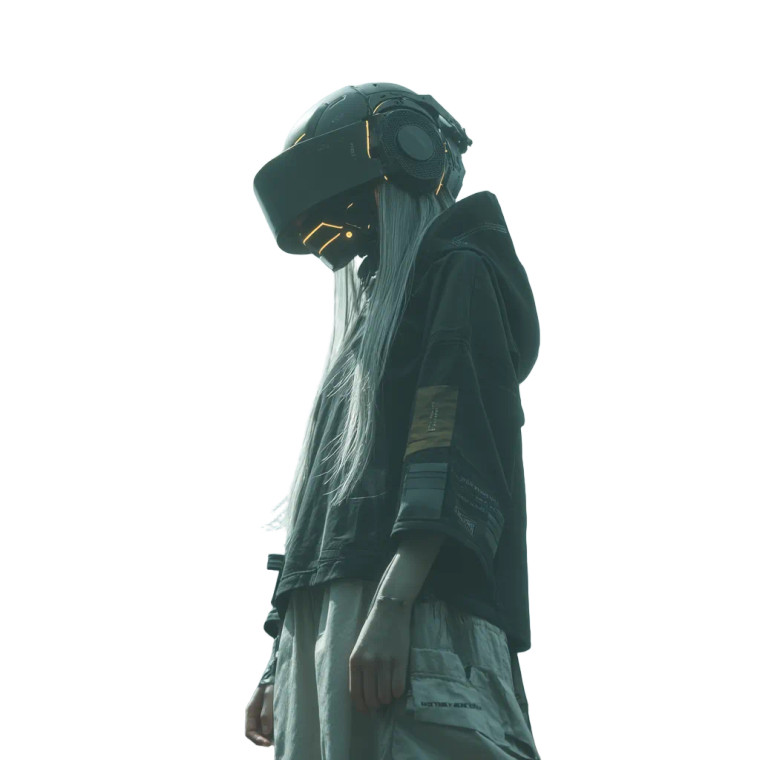 Chasing Robot Cyborg Vinyl Car Decal Sticker – Waterproof & UV-Resistant 8"