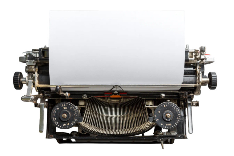 Old Typewriter Paper Vinyl Car Decal Sticker – Waterproof & UV-Resistant 8"