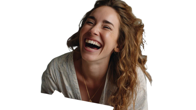 Mother Laughing With Breakfast Vinyl Car Decal Sticker – Waterproof & UV-Resistant 8"