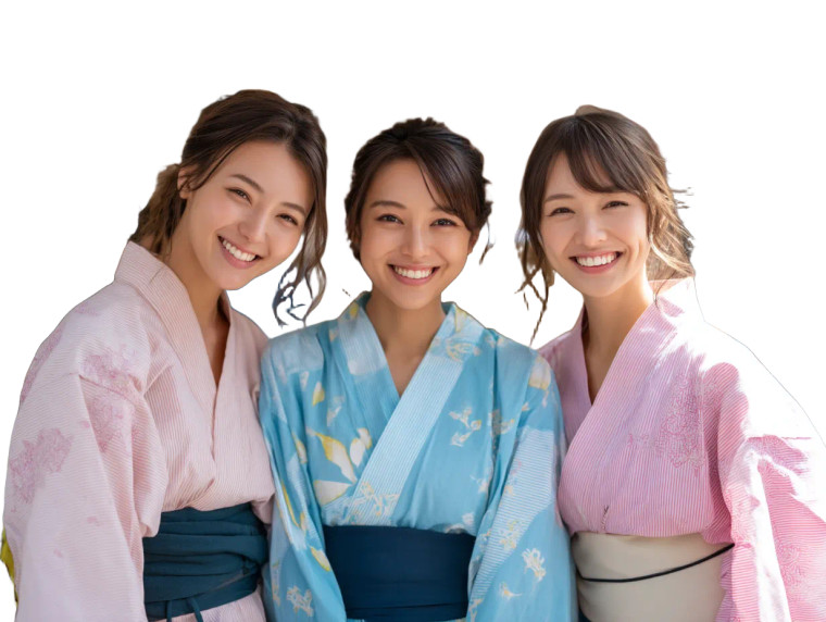 Women In Yukata Vinyl Car Decal Sticker – Waterproof & UV-Resistant 8"