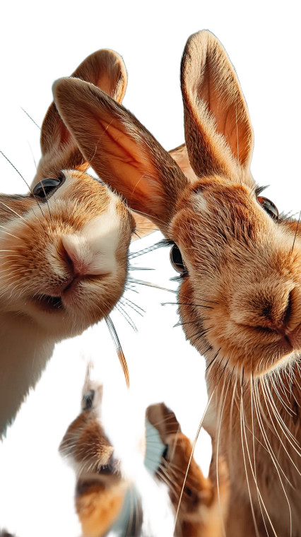 Adorable Rabbits Group V2 Vinyl Car Decal Sticker – Waterproof & UV-Resistant 8"