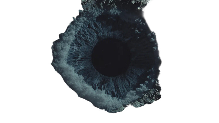 Volcanic Eye Surrealism Vinyl Car Decal Sticker – Waterproof & UV-Resistant 8"