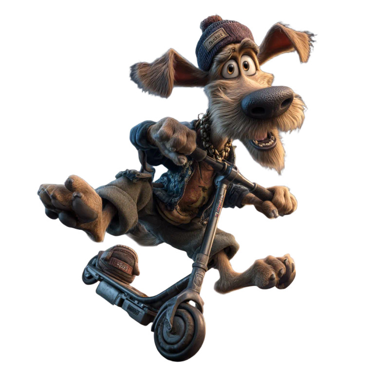 Flying Scruffy Dane Vinyl Car Decal Sticker – Waterproof & UV-Resistant 8"