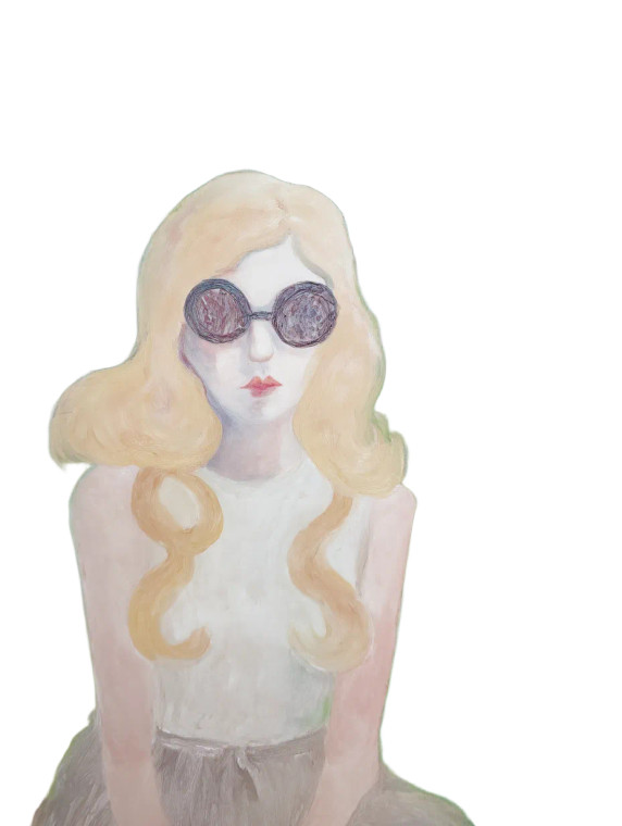 Blonde Alice Painting Vinyl Car Decal Sticker – Waterproof & UV-Resistant 8"