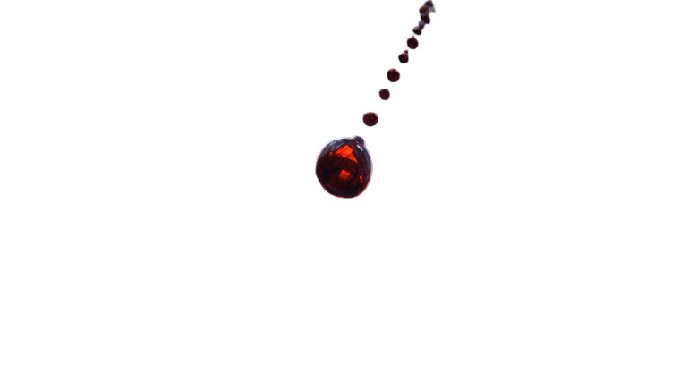 Falling Red Drop Vinyl Car Decal Sticker – Waterproof & UV-Resistant 8"