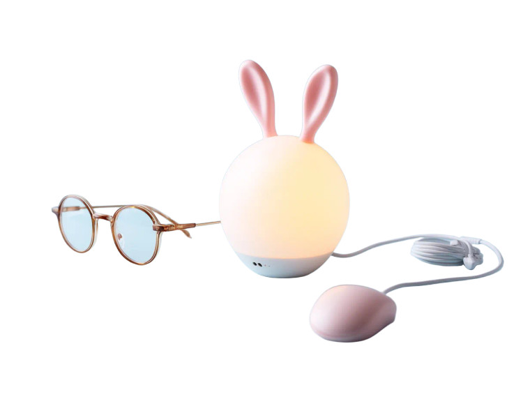 Bunny Lamp Workspace Vinyl Car Decal Sticker – Waterproof & UV-Resistant 8"