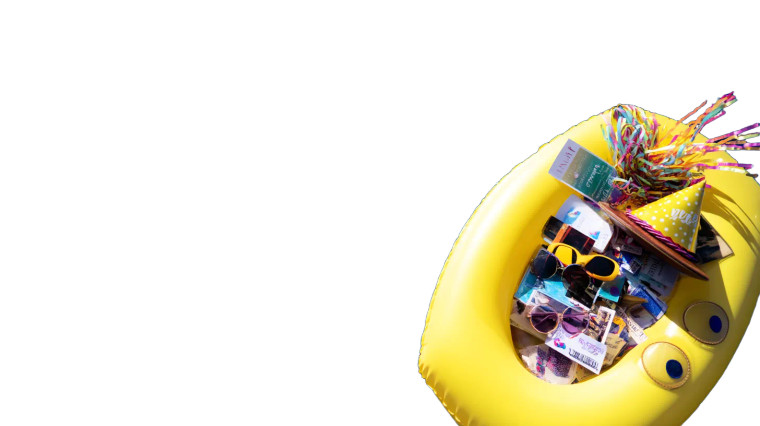 Yellow Inflatable Buoy Vinyl Car Decal Sticker – Waterproof & UV-Resistant 8"