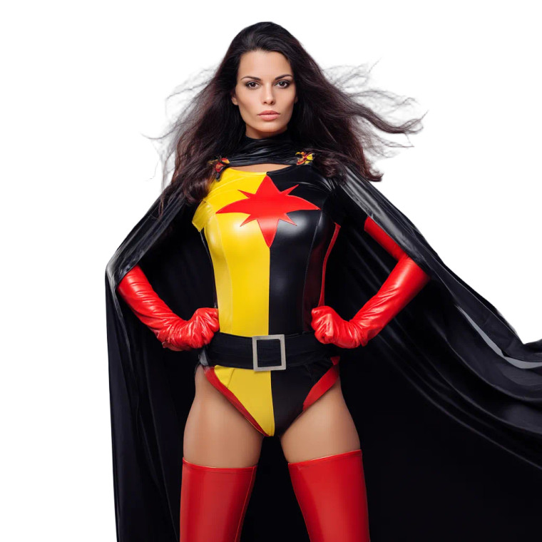 Belgium Superheroine Vinyl Car Decal Sticker – Waterproof & UV-Resistant 8"