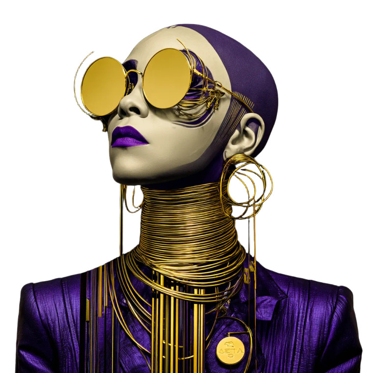 Futuristic Fashion Figure Vinyl Car Decal Sticker – Waterproof & UV-Resistant 8"