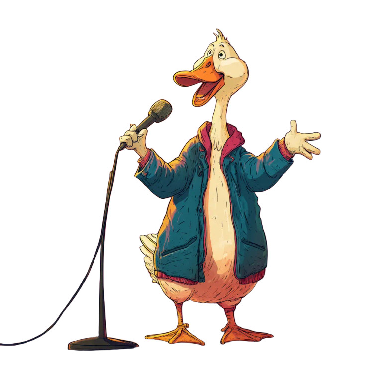 Comedian Goose Vinyl Car Decal Sticker – Waterproof & UV-Resistant 8"