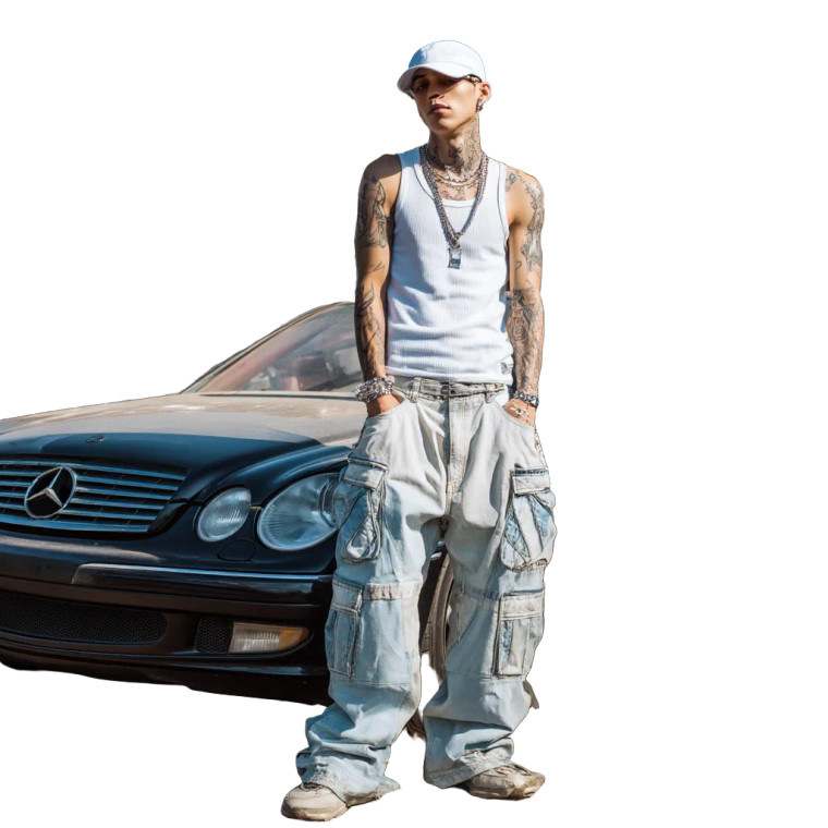 Urban Fashion Portrait Vinyl Car Decal Sticker – Waterproof & UV-Resistant 8"