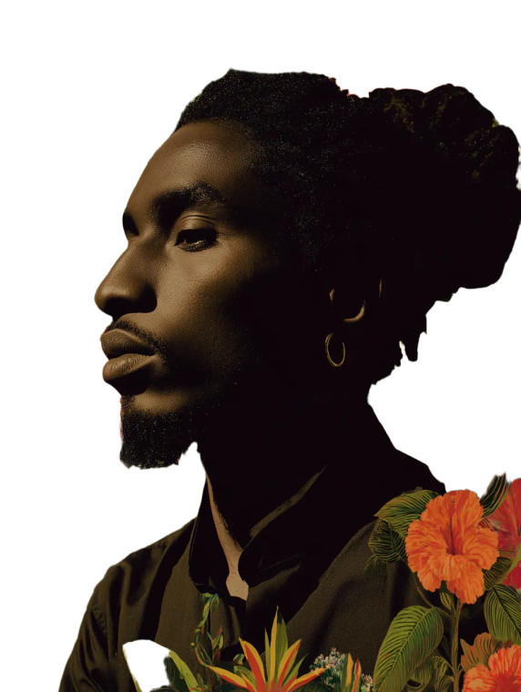 Floral Locs Portrait Vinyl Car Decal Sticker – Waterproof & UV-Resistant 8"