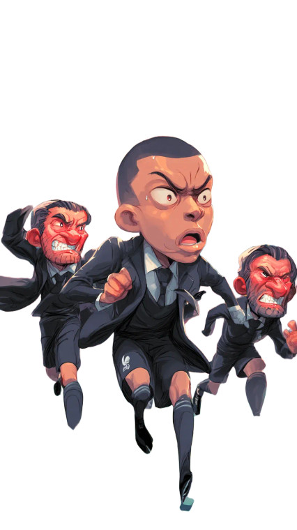 Mbappé'S Whimsical Chase Vinyl Car Decal Sticker – Waterproof & UV-Resistant 8"