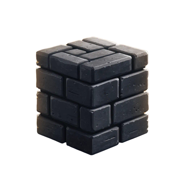 Black Brick Icon Vinyl Car Decal Sticker – Waterproof & UV-Resistant 8"