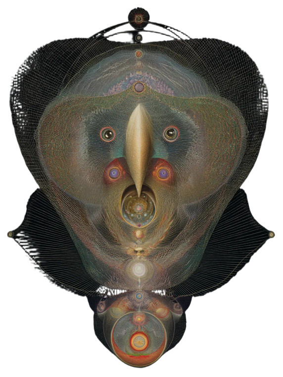 Psychedelic Angelic Metamorphosis Vinyl Car Decal Sticker – Waterproof & UV-Resistant 8"