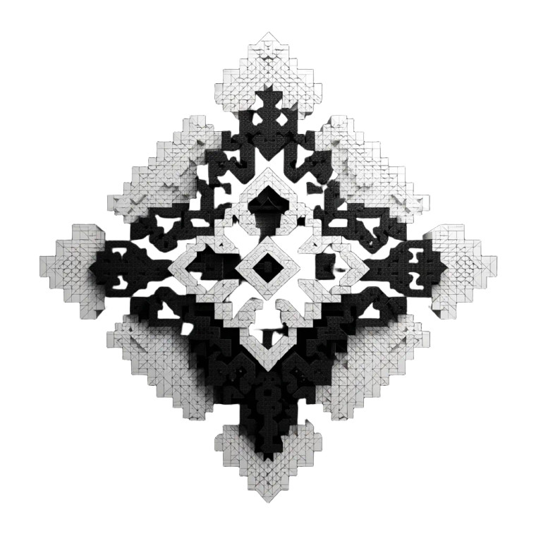Geometric Pixel Logo Vinyl Car Decal Sticker – Waterproof & UV-Resistant 8"