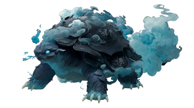 Ice Spirit Turtle Vinyl Car Decal Sticker – Waterproof & UV-Resistant 8"