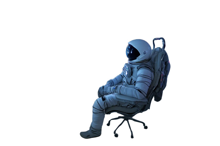 Astronaut At Screens Vinyl Car Decal Sticker – Waterproof & UV-Resistant 8"