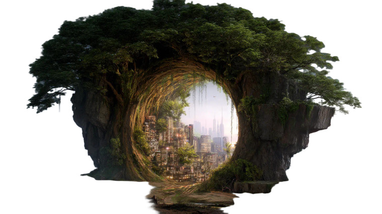 Tree City Vinyl Car Decal Sticker – Waterproof & UV-Resistant 8"