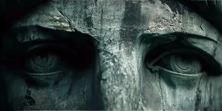 Statue'S Determined Gaze Vinyl Car Decal Sticker – Waterproof & UV-Resistant 8"