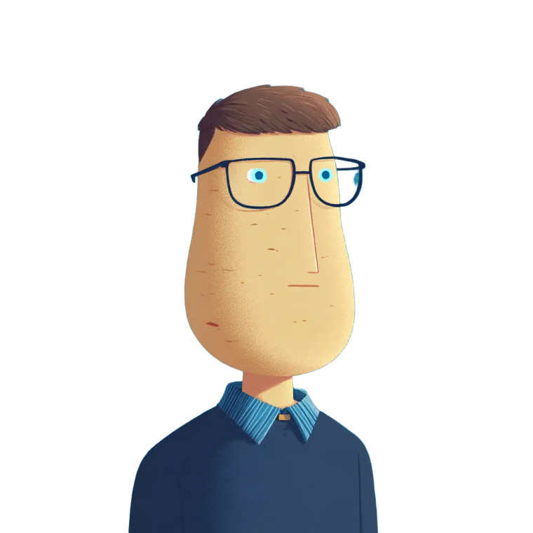 Potato Boy Vinyl Car Decal Sticker – Waterproof & UV-Resistant 8"