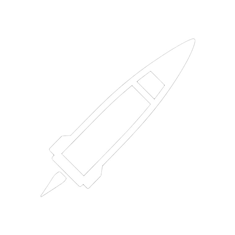 Missile Icon Vinyl Car Decal Sticker – Waterproof & UV-Resistant 8"