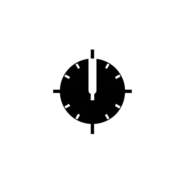 Architectural Clock Favicon Vinyl Car Decal Sticker – Waterproof & UV-Resistant 8"