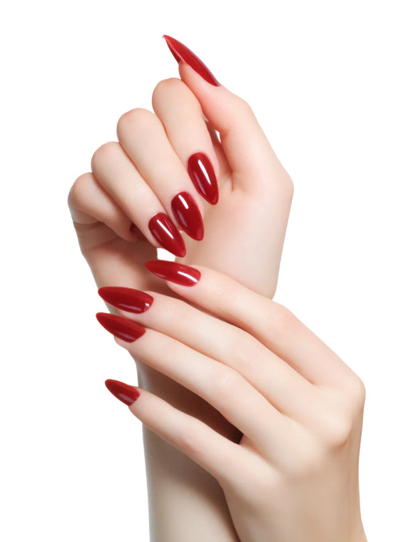 Red Nail Art Vinyl Car Decal Sticker – Waterproof & UV-Resistant 8"