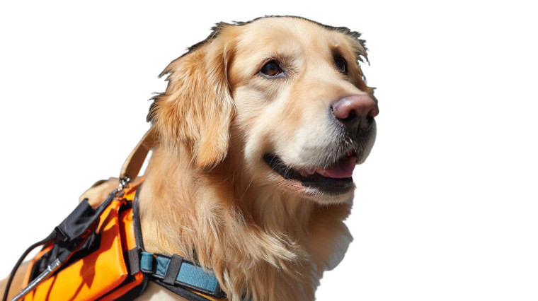 Guide Dog Close-Up Vinyl Car Decal Sticker – Waterproof & UV-Resistant 8"