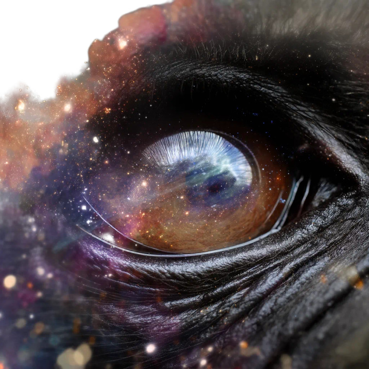 Cosmic Baboon Eye Vinyl Car Decal Sticker – Waterproof & UV-Resistant 8"