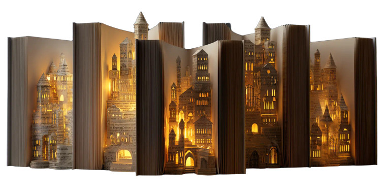Gothic Paper Castles Vinyl Car Decal Sticker – Waterproof & UV-Resistant 8"