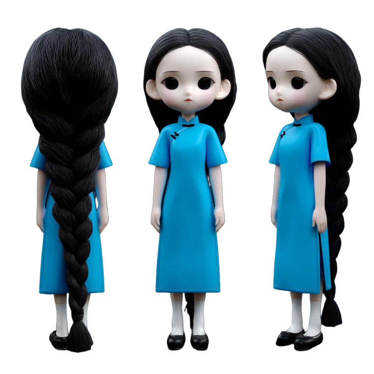 3D Wednesday Girl Vinyl Car Decal Sticker – Waterproof & UV-Resistant 8"