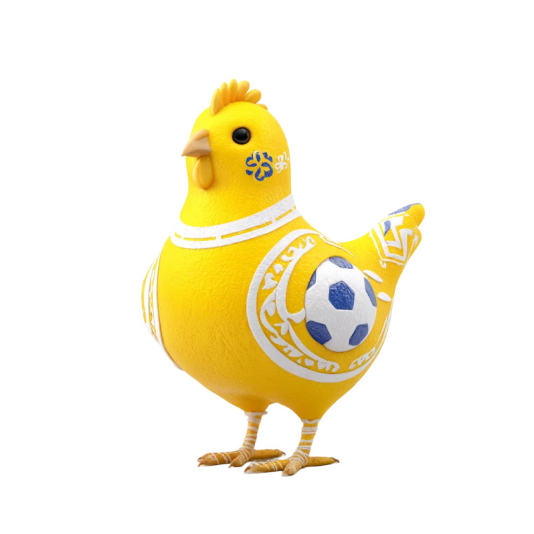 Easter Soccer Chicken Vinyl Car Decal Sticker – Waterproof & UV-Resistant 8"