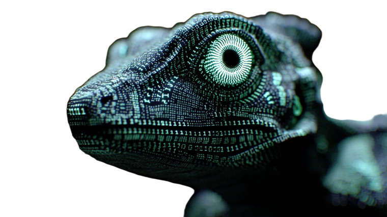 Digital Basilisk Vinyl Car Decal Sticker – Waterproof & UV-Resistant 8"