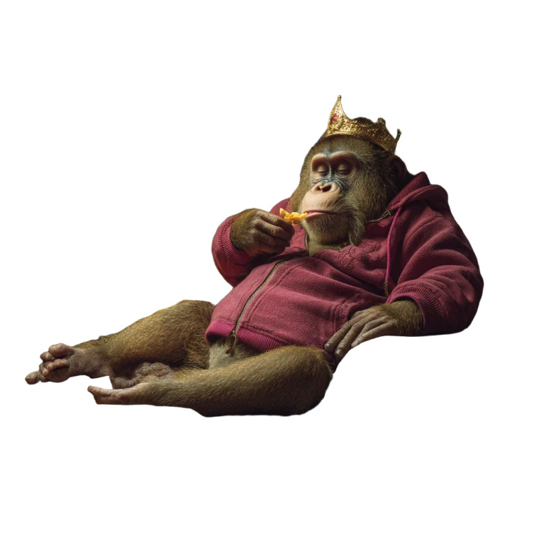 Fat Monkey King V2 Vinyl Car Decal Sticker – Waterproof & UV-Resistant 8"