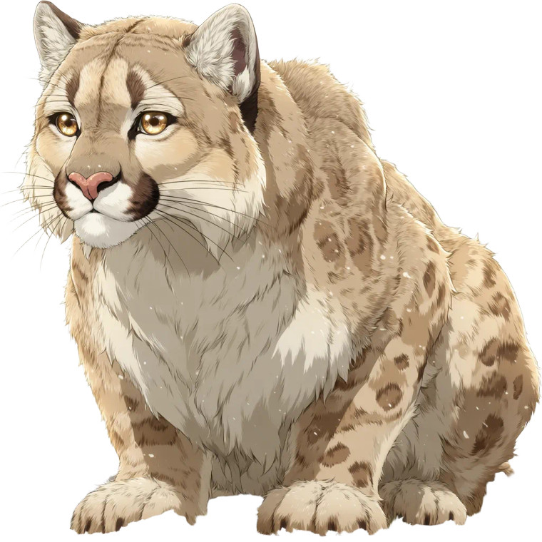 Anime Mountain Lion Vinyl Car Decal Sticker – Waterproof & UV-Resistant 8"