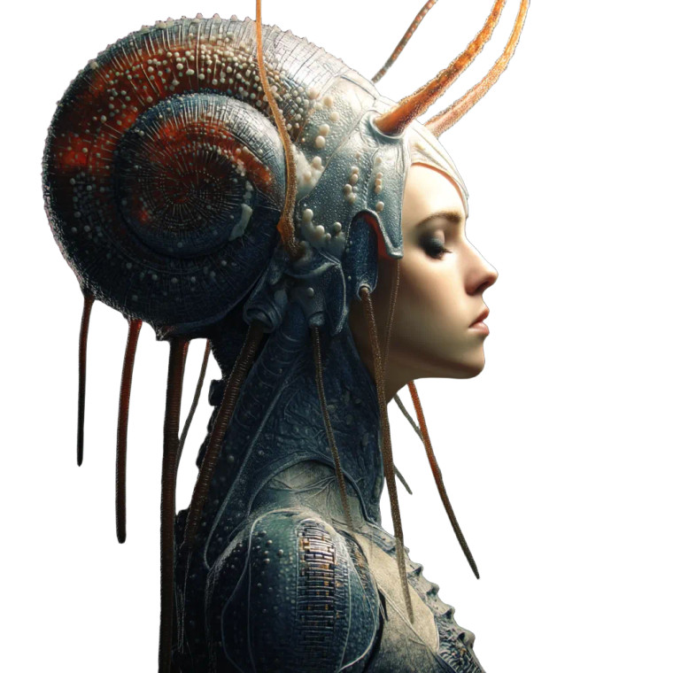 Alien Beetle Woman Vinyl Car Decal Sticker – Waterproof & UV-Resistant 8"