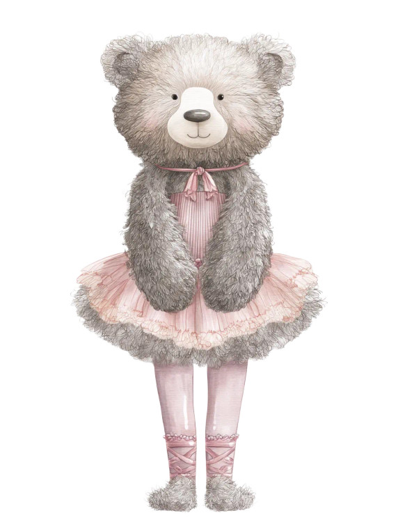 Adorable Bear Girl Vinyl Car Decal Sticker – Waterproof & UV-Resistant 8"