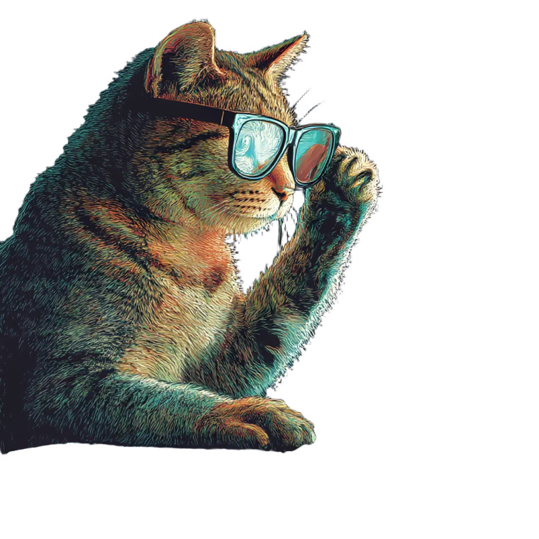 Hacker Cat Vinyl Car Decal Sticker – Waterproof & UV-Resistant 8"