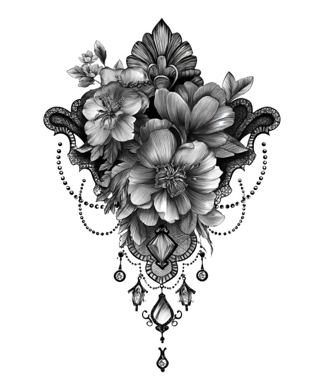 Art Nouveau Ornament V2 Vinyl Car Decal Sticker – Waterproof & UV-Resistant 8"